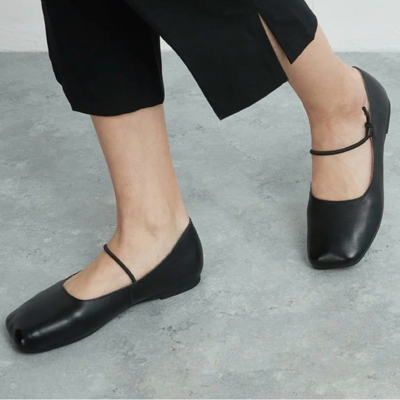 Empress Square Toe Flat Black Ballet Shoe Size EU 42 US 11 - Picture 2 of 15